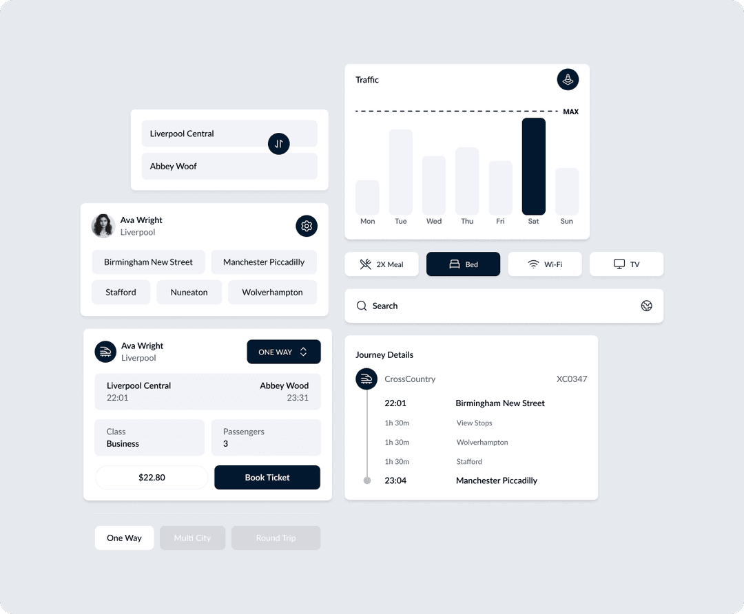 Travel Booking App Components