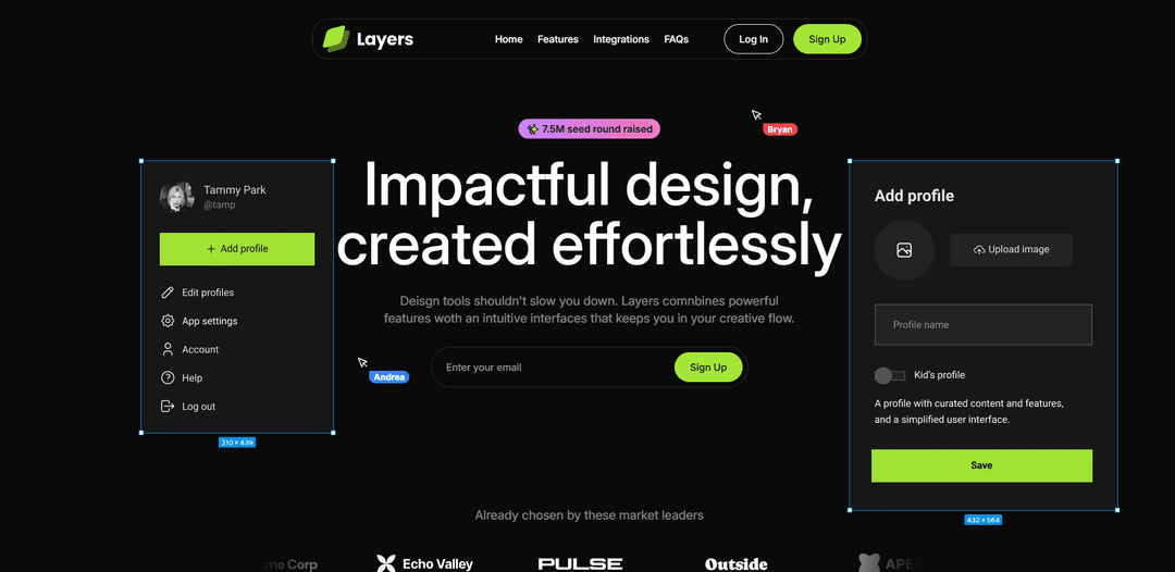 Layers - Home Page
